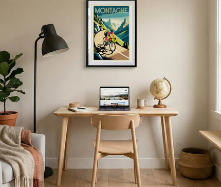 Affiche cyclisme en montagne