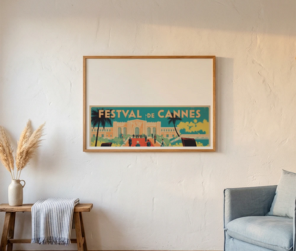 affiche festival de cannes style ligne claire