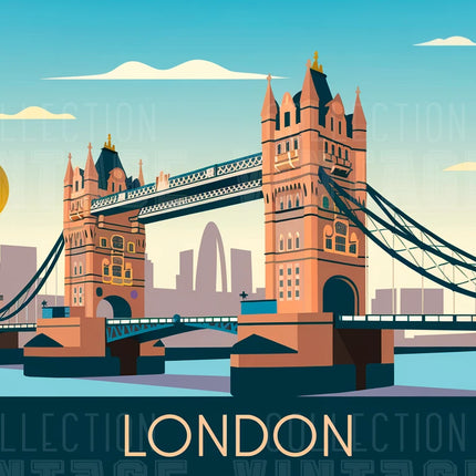 affiche londres architecture iconique
