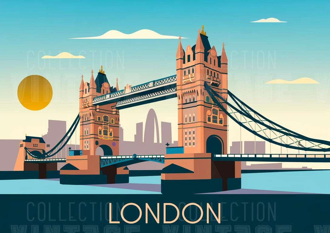 affiche londres architecture iconique