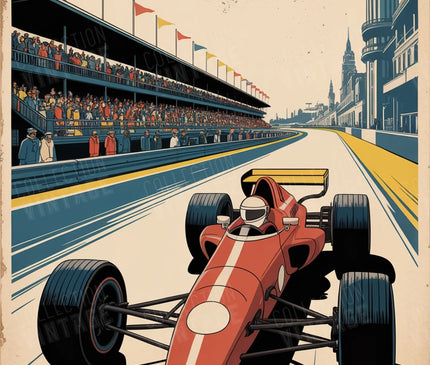 affiche grand prix f1 affiche publicitaire vintage