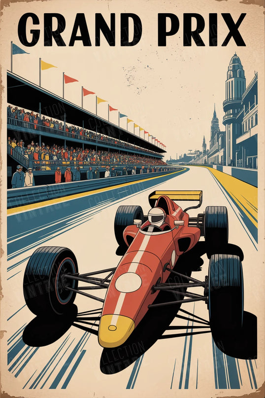 affiche grand prix f1 affiche publicitaire vintage