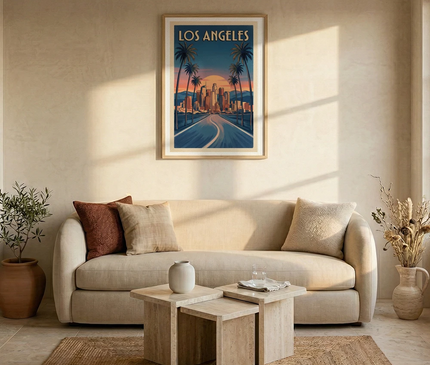 affiche los angeles art photographique vintage