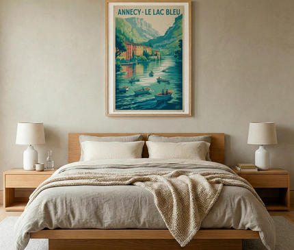 affiche annecy vintage style peinture