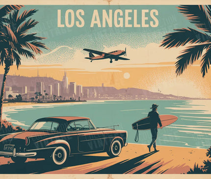 affiche los angeles art photographique vintage