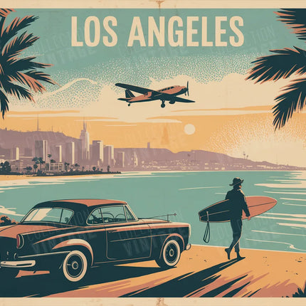 affiche los angeles art photographique vintage