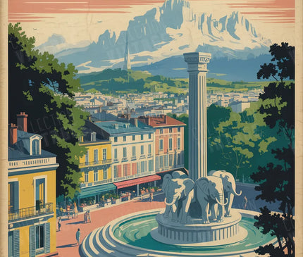 affiche chambéry style art mural