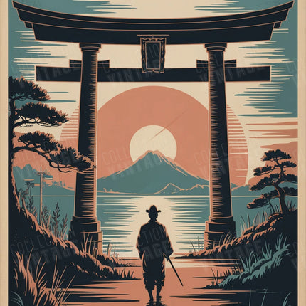 affiche japonaise minimaliste vintage