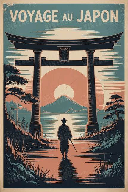 affiche japonaise minimaliste vintage