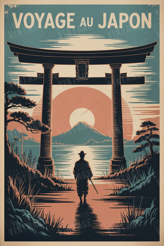 affiche japonaise minimaliste vintage