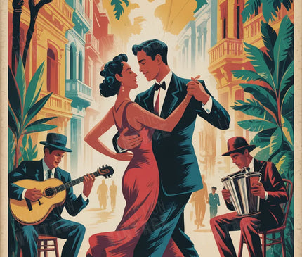 affiche folklorique argentine vintage