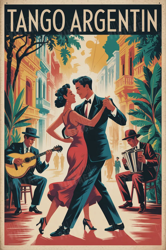 affiche folklorique argentine vintage