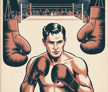 affiche boxe old school 1