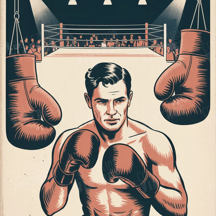 affiche boxe old school 1