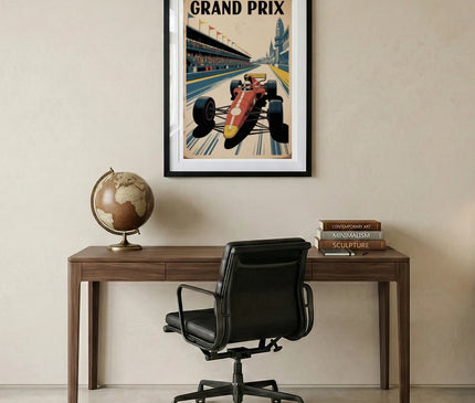 affiche grand prix f1 affiche publicitaire vintage