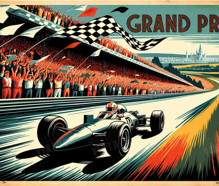 Affiche grand prix f1 poster panoramique