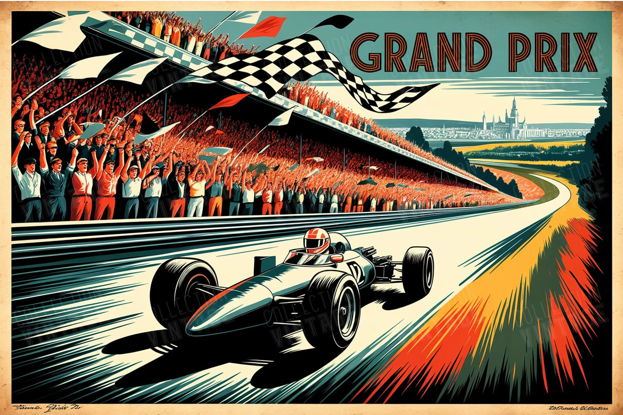 Affiche grand prix f1 poster panoramique