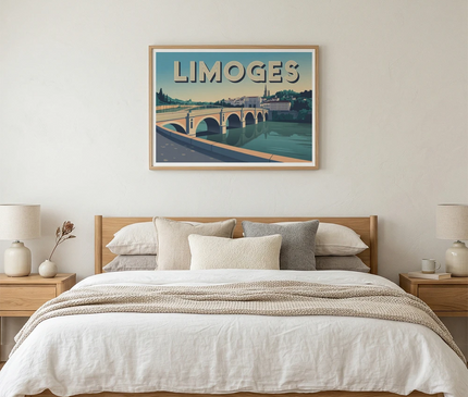 affiche vintage limoges deco bureau