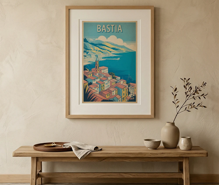 affiche bastia illustration naive