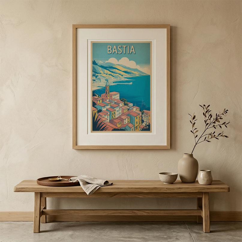 affiche bastia illustration naive