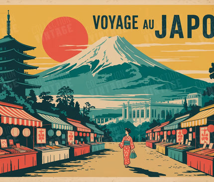 affiche japon style vintage retro