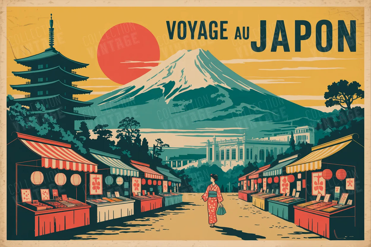affiche japon style vintage retro