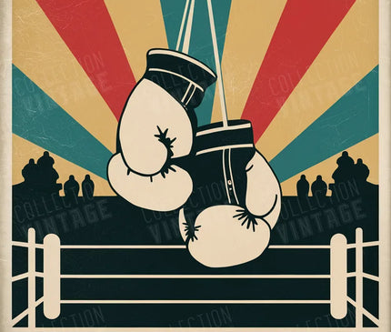 affiche boxe vintage