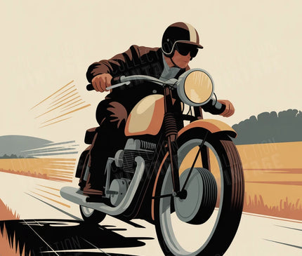 poster moto ancienne retro