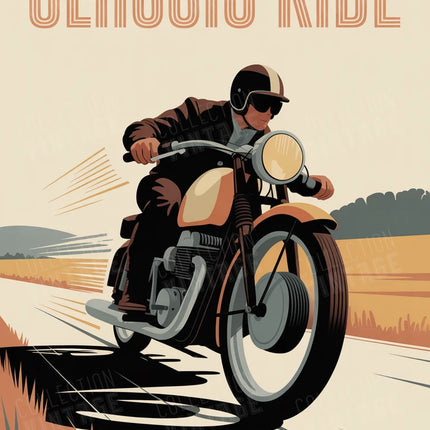 poster moto ancienne retro