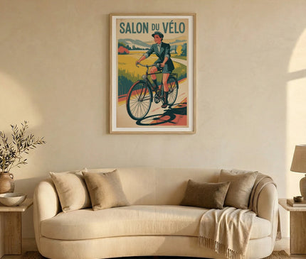 affiche bicyclette ancienne pour salon