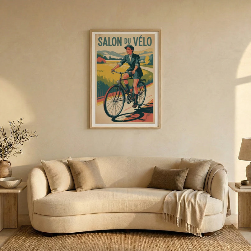 affiche bicyclette ancienne pour salon