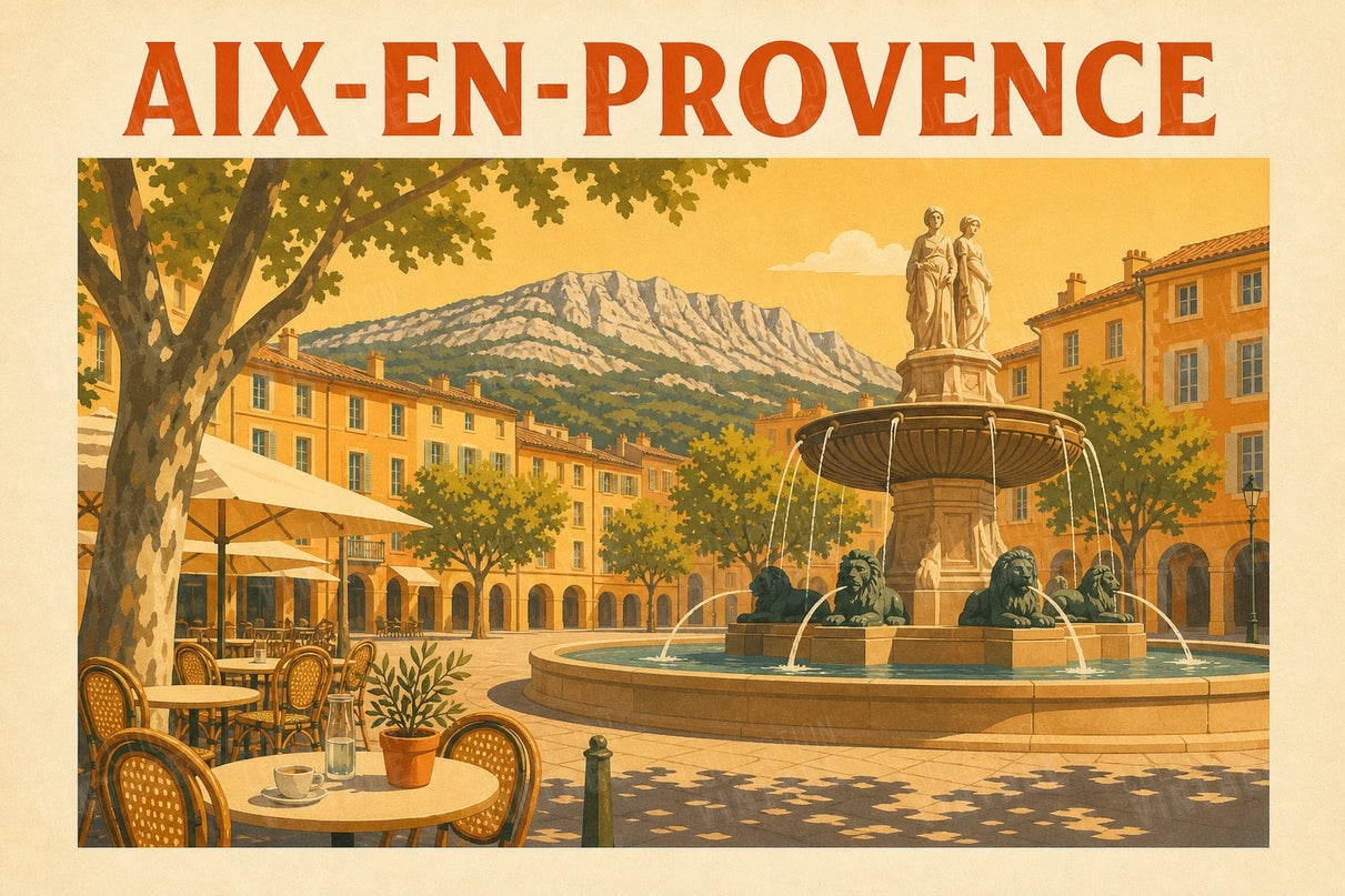 affiche couleur chaude aix en provence
