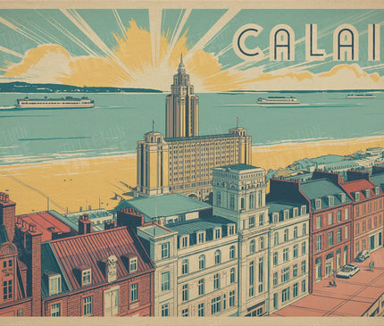 affiche calais skyline