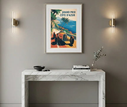 poster mural ancien grand prix cote d azur