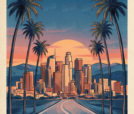 affiche los angeles art photographique vintage