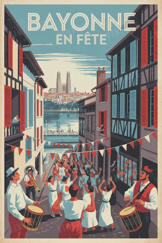 affiche cadeau ville de bayonne