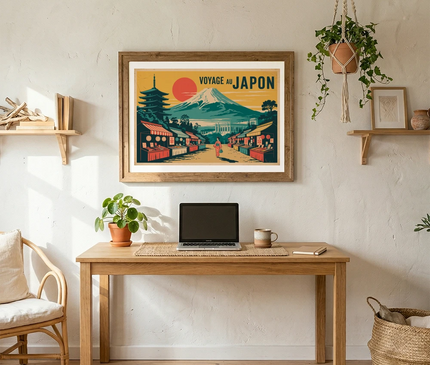 affiche japon style vintage retro