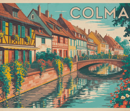 affiche colmar poster mural vintage