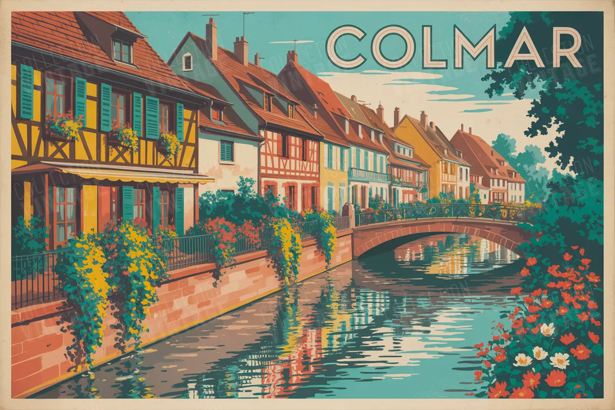 affiche colmar poster mural vintage
