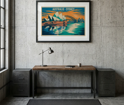 affiche australie déco intérieur industriel