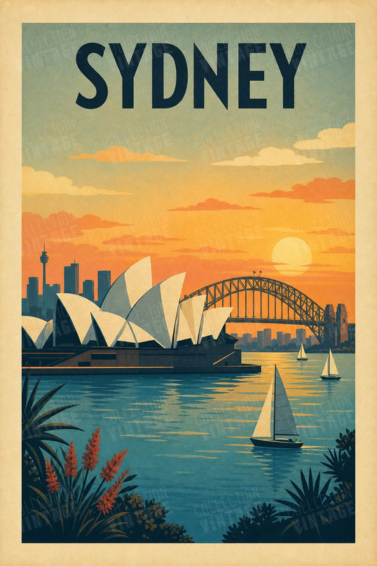 affiche sydney style contemporain vintage