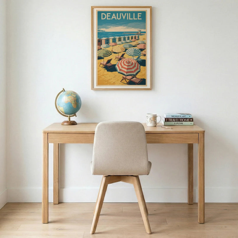 affiche deauville vintage minimaliste