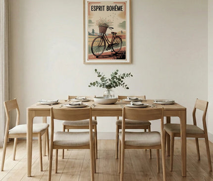 affiche vélo déco murale style bohème