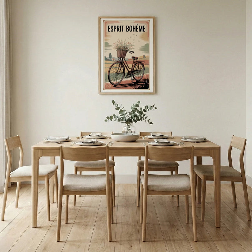 affiche vélo déco murale style bohème