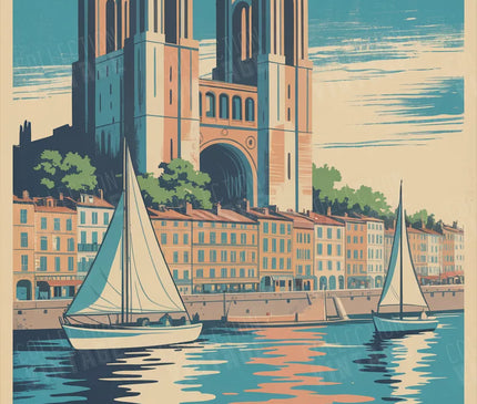 affiche ancienne la rochelle ville