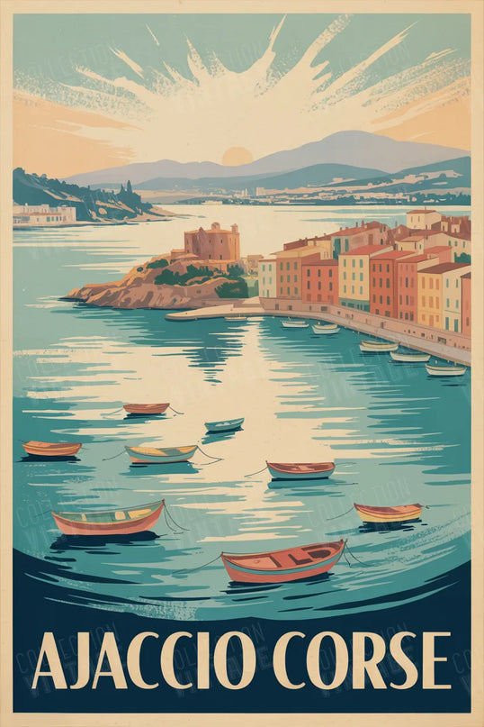 affiche ajaccio corse illustration