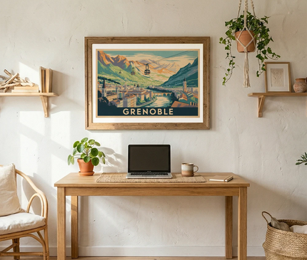 affiche grenoble style affiche ferroviaire