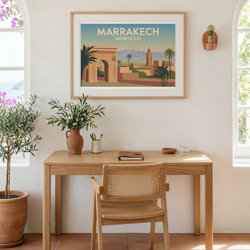 affiche marrakech décoration murale salon