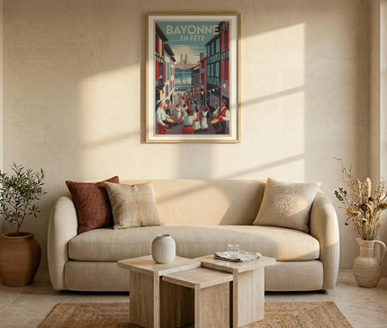 affiche cadeau ville de bayonne