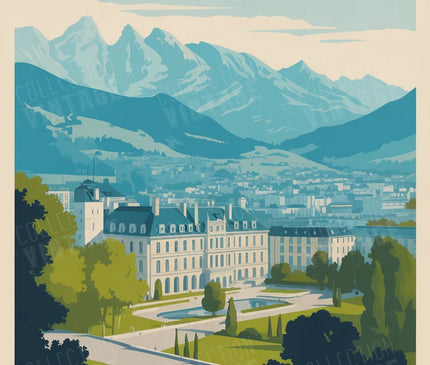 affiche paysage chambéry